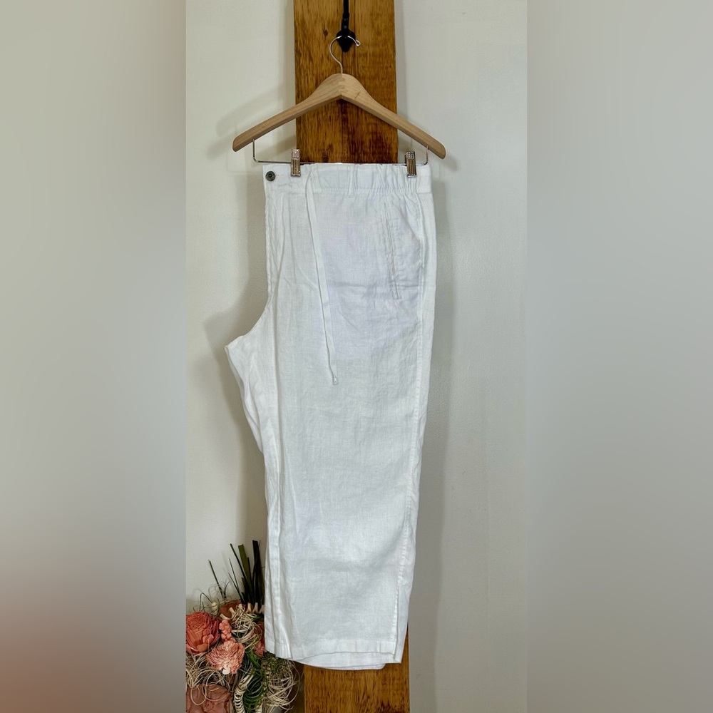 Tasso Elba Island Men's Linen Pants - White